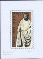 BHUTAN(1990) Gandhi In Robe. Laser-printed Essay For Proposed Issue, 111 X 151 Mm, Signed By The Artist "Franco" And Mar - Bhoutan