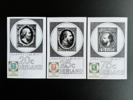 NETHERLANDS 1967 AMPHILEX SET OF 3 MAXIMUM CARDS NEDERLAND - Cartes-Maximum (CM)