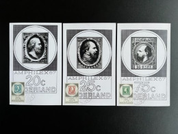 NETHERLANDS 1967 AMPHILEX SET OF 3 MAXIMUM CARDS NEDERLAND - Maximumkarten (MC)