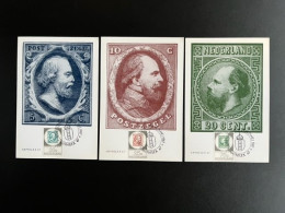 NETHERLANDS 1967 AMPHILEX SET OF 3 MAXIMUM CARDS NEDERLAND - Maximumkarten (MC)