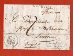 LETTRE GRIFFE DE LUNEVILLE 1828  VOIR AU DOS ERREUR MOIS DE L'ANNEE INVERSE - ....-1700: Precursori