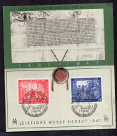 Deutsche Post - 1947 - 450 Jahre Messe- Privileg Für Leipzig - Leipziger Messe Herbst 1947 - Afgestempeld