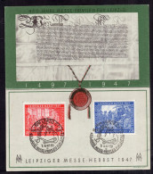 Deutsche Post - 1947 - 450 Jahre Messe- Privileg Für Leipzig - Leipziger Messe Herbst 1947 - Used