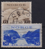 NORWAY 1939 - Cancelerd - Mi 200y, 202y - Gebraucht