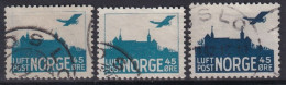 NORWAY 1927 - Cancelerd - Mi 136 I, 136 II, A136 - Usati