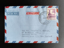 NORFOLK ISLAND 1955 AEROGRAMME TO CHRISTCHURCH NEW ZEALAND 05-04-1555 - Norfolk Island