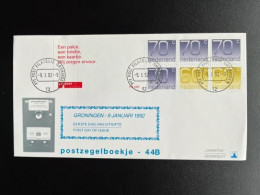 NETHERLANDS 1992 FDC BOOKLET 44B 09-01-1992 NEDERLAND ZAANSTAD MOLENREEKS POSTZEGELBOEKJE - FDC