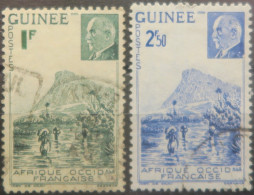 LP3972/329 - 1941 - COLONIES FRANÇAISES - GUINEE FRANÇAISE - PETAIN - N°176 à 177 Oblitérés - Gebruikt