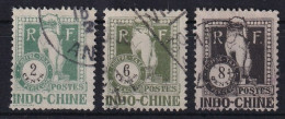 INDOCHINE 1922 - Canceled - YT 34, 37, 38 - Chiffre Taxe - Segnatasse