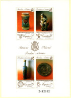 Spain 1991 National Heritage Block Issue MNH Porcelain Dish, Figure, Pharmacy Box, Vase, - Porselein