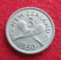 New Zealand 3 Pence 1950 KM# 15 *VT Nova Zelandia Nuova Zelanda Nouvelle Zelande - New Zealand