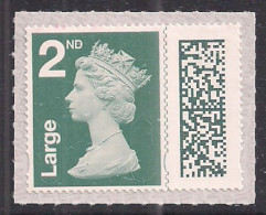 GB 2022 QE2 2nd Large Letter Dark Pine Green Barcode Machin SG V4527 Umm ( G1250 ) - Sin Clasificación