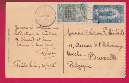 POINTE NOIRE MOYEN CONGO 1926 POUR BRUXELLES BELGIQUE LETTRE - Brieven En Documenten