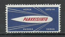 FINLAND - Bank Transfer - Banküberweisung - Vignette Advertising Poster Stamp Reklamemarke (*) - Erinnophilie