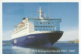 Norway Postal Stationery 2007 Ship M/S Crown Prince Haral 1987-2007 - Special Cancellation Onboard - Postal Stationery