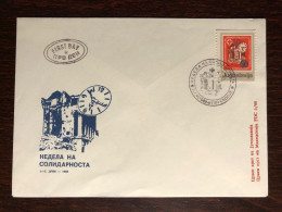 YUGOSLAVIA FDC 1988 YEAR RED CROSS HEALTH MEDICINE - Storia Postale