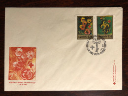 YUGOSLAVIA FDC 1990 YEAR RED CROSS  CANCER HEALTH MEDICINE - Lettres & Documents