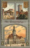 42252563 Alt Crimmitschau Bruecke Roter Turm Rathaus Offizielle Postkarte Stadtr - Crimmitschau