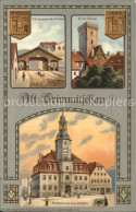 42252512 Alt Crimmitschau Bruecke Roter Turm Rathaus Offizielle Postkarte Stadtr - Crimmitschau