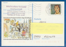 Deutschland; BRD; Postkarte; 80 Pf Paula Modersohn-Becker; Sindelfingen 1996 - Postkaarten - Gebruikt