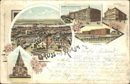 42249720 Riesa Sachsen Panorama Trinitatiskirche Kaiser Wilhelm Platz Knabenschu - Riesa