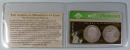 UK - BT - Landis & Gyr - BTG494 - American Presidents In Coin - Dwight Eisenhower - 505B - 500ex - Mint Sealed In Folder - BT Algemene Uitgaven