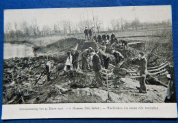 HAMME   - Overstroming Van 12 Maart 1906 -   Werklieden Die Eenen Dijk Herstellen - Hamme