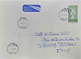 Ireland Postal Stationery 2023 Cover Used To Italy An Bro ANbro Postage Paid - Enteros Postales
