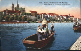 12057103 Basel BS Rheinpartie Boote Muenster Basel BS - Sonstige & Ohne Zuordnung