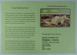 UK - BT - L&G - Fauna Of Britain - Ferret - BTG241 - 402E - 500ex - Limited Edition - Mint In Folder - BT Algemene Uitgaven