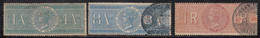 3v British India Used Adhesive Fiscal / Revenue, Queen Victoria, QV Sereis - 1882-1901 Empire