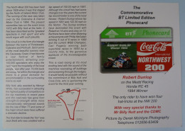 UK - BT - BTG506 -1995 - Coca Cola Int Northwest 200 - Robert Dunlop Winner - 505C - Limited Edition - Mint In Folder - BT Emissions Générales