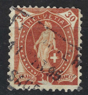 SUISSE 1896: Le ZNr. 68C, "Helvétie Debout" Obl., Touché Au S, Forte Cote - Gebraucht