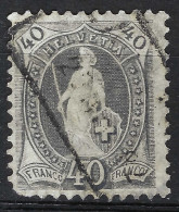 SUISSE 1882-93: Le ZNr. 69A, "Helvétie Debout" Obl. CAD, Coin SO Arrondi - Gebraucht