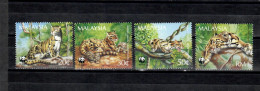 Malaysia-1995 Endangered Species - Clouded Leopard-4v,MNH** - Malaysia (1964-...)