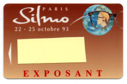 Carte Salon- Paris Silmo Optique Card Magnétique Karten (F 659) - Cartes De Salon Et Démonstration