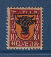 Suisse - YT N° 168 * - Neuf Avec Charnière - 1918 - Nuevos