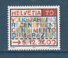 Suisse - YT N° 1655 ** - Neuf Sans Charnière - 2000 - Ungebraucht