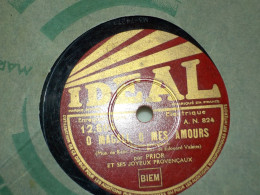 DISQUE 78 TOURS CHANSON PROVENCALE PAR PRIOR  1938 - 78 Rpm - Schellackplatten