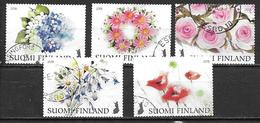 Finlande 2018 N° 2532/2536 Oblitérés Fleurs - Gebraucht