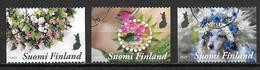 Finlande 2019 N° 2596/2598 Oblitérés Fleurs - Gebraucht