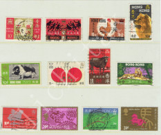 Hong Kong 1967 ~ 1978 New Year Of From Ram ~ Horse Used Stamps Set Zodiac Low Value - Collezioni & Lotti