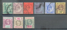 A 255 - Straits Sett. - YT 96 à 102 / 103 Aminci Non Compté / 104 ° Obli - Straits Settlements