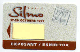 CARTE SALON Exposant - Paris Silmo Optique 1997  Card Karten (F 660) - Cartes De Salon Et Démonstration