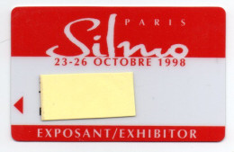 Carte Salon- Paris Silmo Optique Card Magnétique Karten (F 662) - Tarjetas De Salones Y Demostraciones