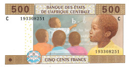 C.A.S. CHAD LETTER C  P606Ca 500 Francs 2002 FIRST SIGNATURE   UNC. - Estados Centroafricanos