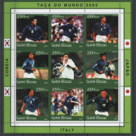 GUINEE  BISSAU   Feuillet  N° 738/46   * *  ( Cote 18e ) Cup 2002 Soccer  Fussball  Football Italie - 2002 – Corée Du Sud / Japon