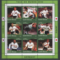 GUINEE  BISSAU   Feuillet  N°  702/10  * *  ( Cote 13.50e ) Cup 2002 Soccer  Fussball  Football  Allemagne - 2002 – Corea Del Sur / Japón