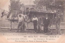 13 / MARSEILLE - 1909 - SERVICE PUBLIC NETTOIEMENT / CHARRETIER / SECTION N° 15 - Petits Métiers