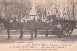 13 / MARSEILLE - 1909 - SERVICE PUBLIC NETTOIEMENT / CHARRETIER / SECTION N° 35 / DANAIDES / COURS DU CHAPITRE - Straßenhandel Und Kleingewerbe